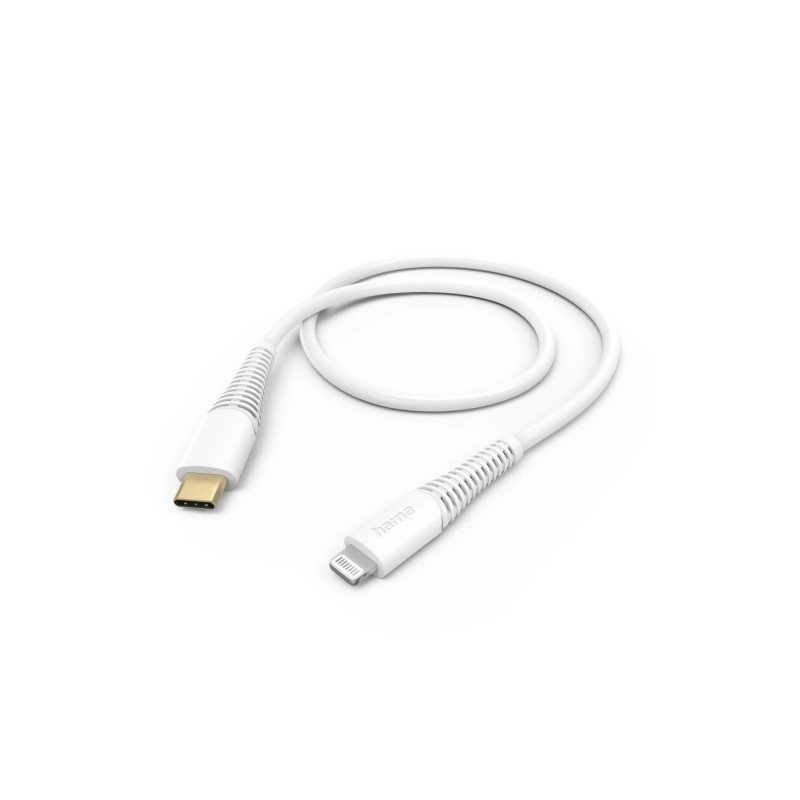 Cavo di ricarica Hama - USB-C - Lightning - Velocità fino a 480 Mbps - Lunghezza 1.5 m - Corrente massima 3 A - Colore 