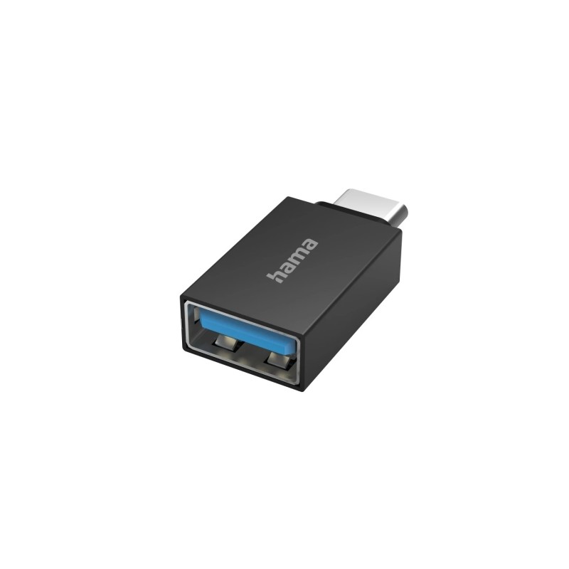 Hama Essential Adattatore USB - USB-C maschio - USB-A femmina - Velocità fino a 5 Gbit/s - Funzione OTG - Colore: nero