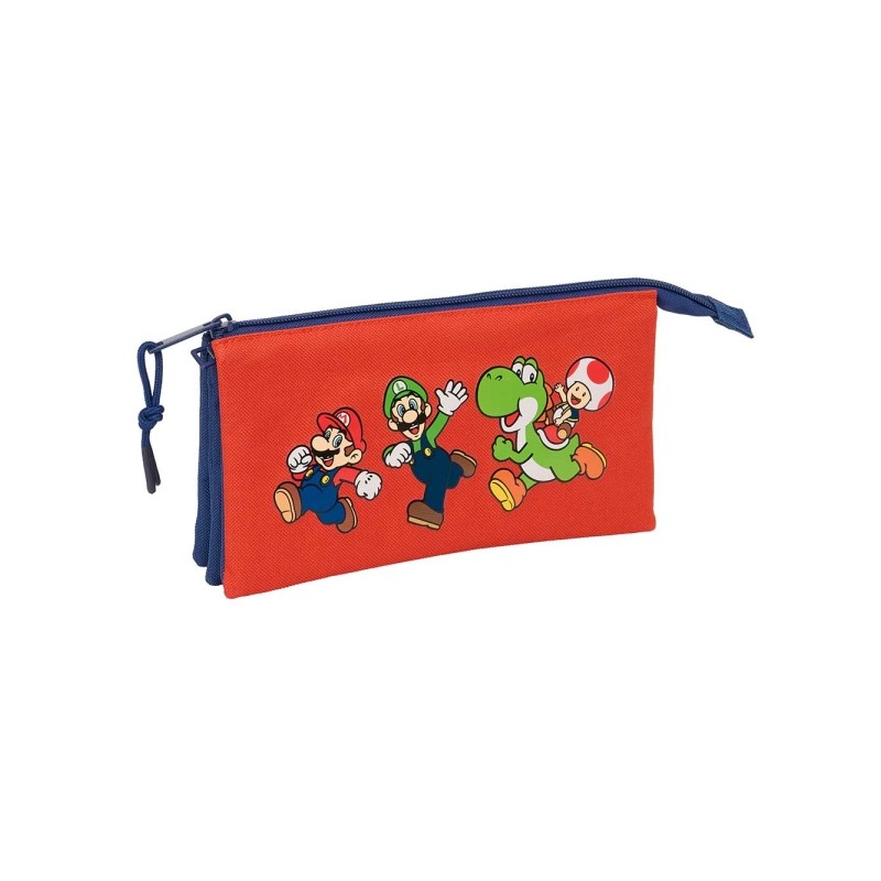 Safta Super Mario Mamma Mia Borsa multiuso - 3 scomparti con cerniera - Tasca interna - 0.60 L - 220x30x120 mm - Colore: