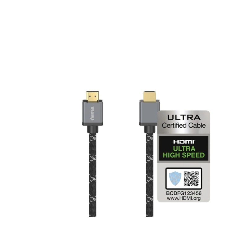 Cavo HDMI 8K Hama Prime maschio - Lunghezza 2 m - Certificato - Supporta eARC - Terminali placcati in oro - Ethernet - V