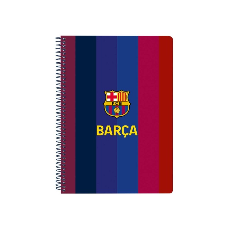 Safta F.C. Barcelona Prima divisa 26/27 Taccuino con spirale - Formato Cuarto - 80 fogli da 80 g/m² - Griglia 4x4 mm - 