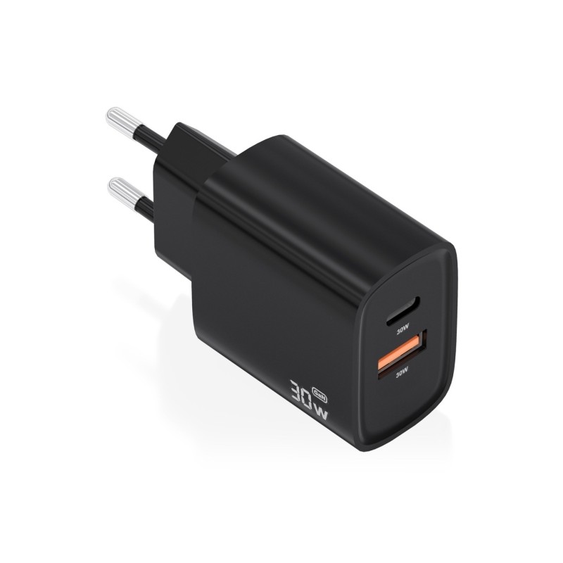 Caricabatterie Aisens GaN da 30 W - USB-C PD3.0 - Tecnologia AI per il rilevamento del protocollo e della velocità di r