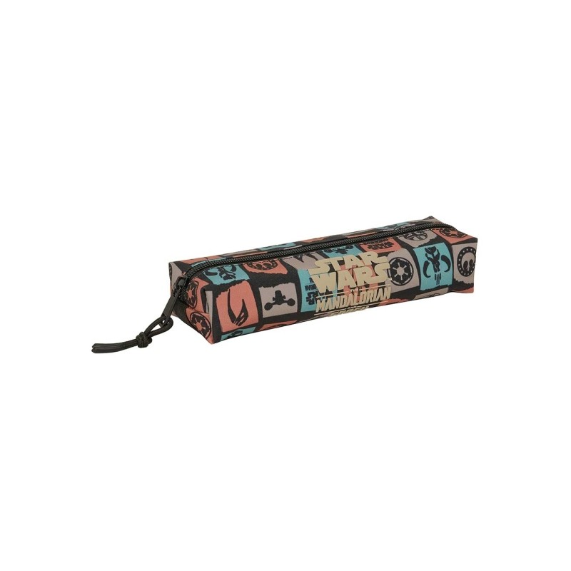Safta Mandalorian e Grogu - Borsa rettangolare - Elastico posteriore - Cerniera - 22x4x7 cm - Colore: nero