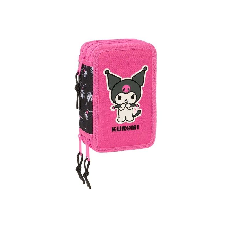 Safta Kuromi Astuccio a 3 ripiani - 37 pezzi - 1.3 L - Gomma - Matita - Penne a sfera - Temperamatite - Righelli - 16 co