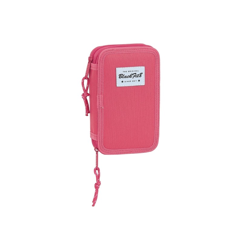 Safta Blackfit8 Astuccio a due scomparti - 28 pezzi - 1 L - Gomma - Matita - Penna a sfera - Temperamatite - 10 colori -