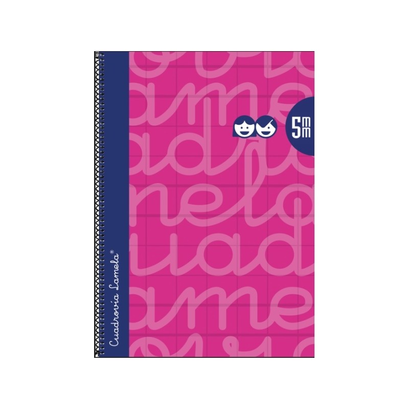 Lamela Quaderno a spirale con 80 fogli da 90 g/m² con margine - Formato Folio - Righe a quattro linee da 5 mm - Coperti