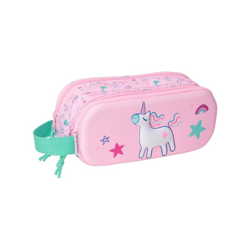 Safta Unicorno Borsa multiuso - Cerniera - Manico laterale - Colore rosa
