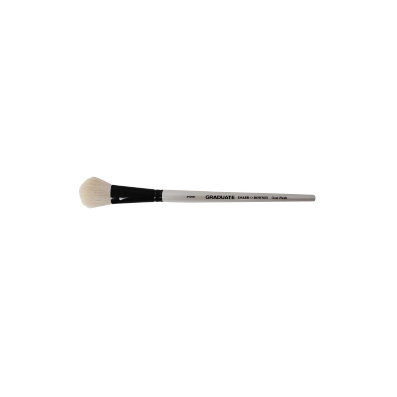 Pennello per acquerello Daler Rowney Graduate - Pelo di capra naturale - Manico corto - Ovale Lavis 3/4