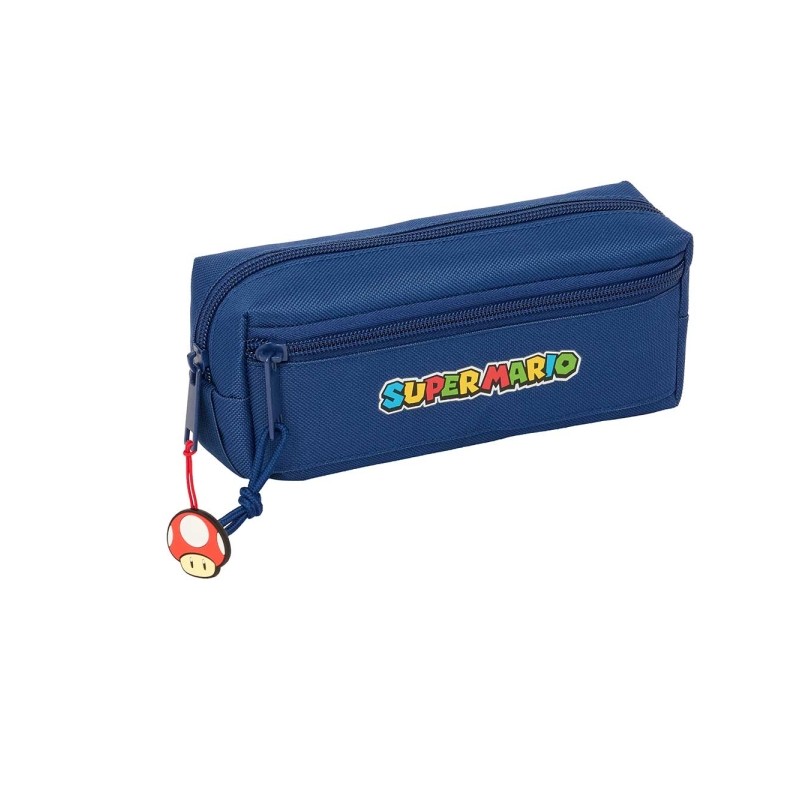 Safta Super Mario Mamma Mia Borsa portaoggetti - 3 scomparti con cerniera - Elastico - 0.98 L - 220x60x85 mm - Colore bl