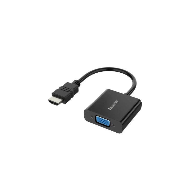 Hama Essential Adattatore video - Full HD - Cavo da 0.15 m - HDMI maschio - VGA femmina - Colore: nero