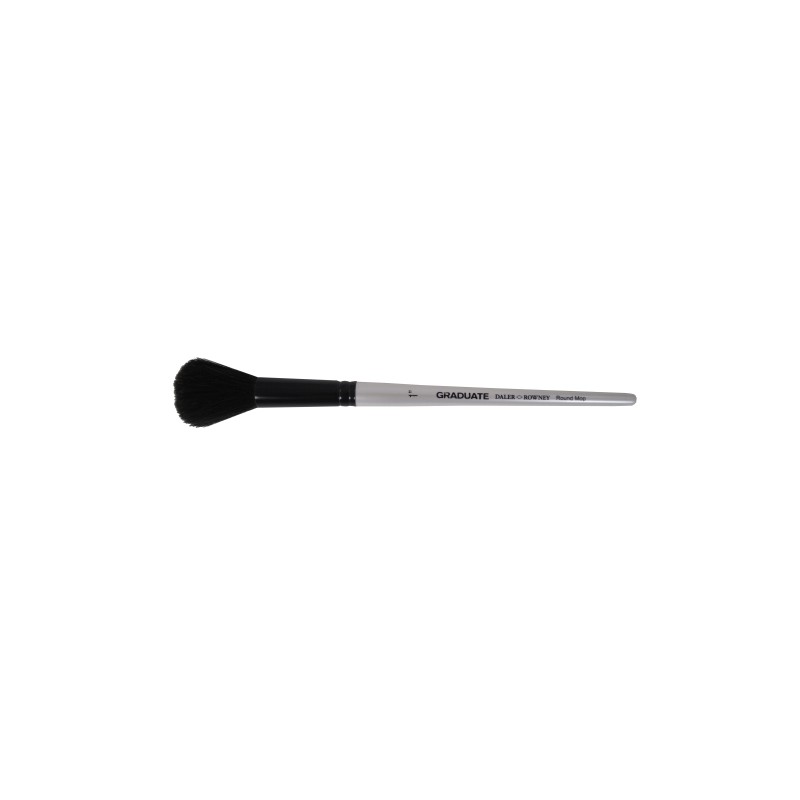 Pennello per acquerello Daler Rowney Graduate - Pelo di capra naturale - Manico corto - Rotondo con punta montata da 1
