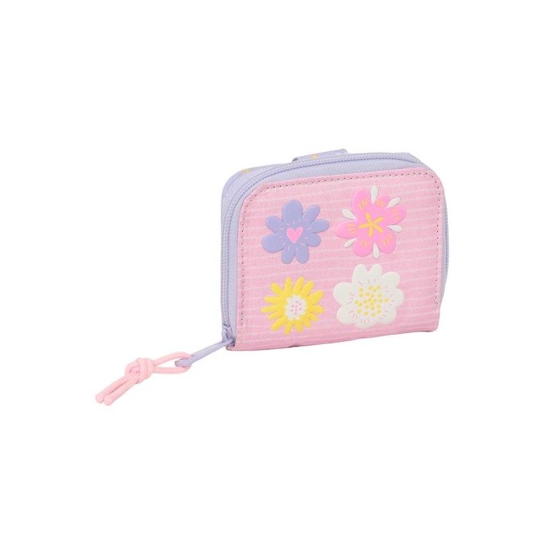 Safta Bouquet Portamonete con portafoglio - Scomparto per banconote e carte - Chiusura con patta magnetica - Scomparto c
