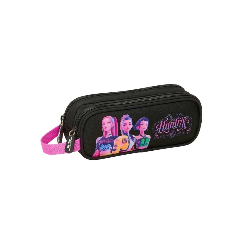 Safta K-Pop Demon Hunters Borsa portaoggetti - 2 scomparti con cerniera - Manico laterale - Capacità 1 L - 21x8x6 cm - 