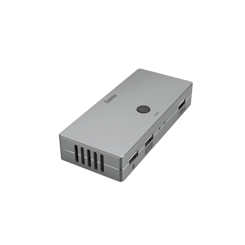 Hama Connect2Switch Switch KVM - Velocità fino a 480 Mbit/s - HDMI 4K - 3 porte USB-A - Colore: grigio
