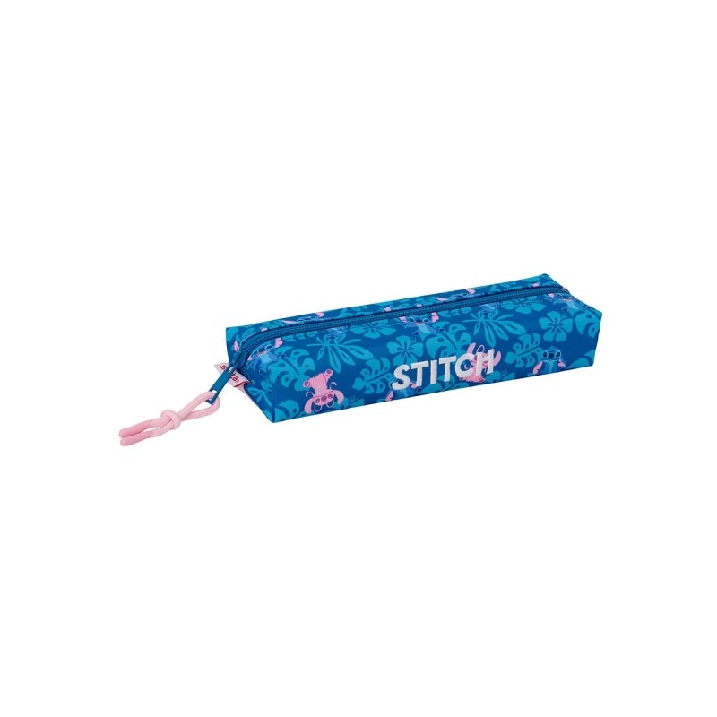 Safta Stitch Lio Borsa portaoggetti rettangolare - Elastico posteriore - Cerniera - 22x4x7 cm - Colore blu scuro