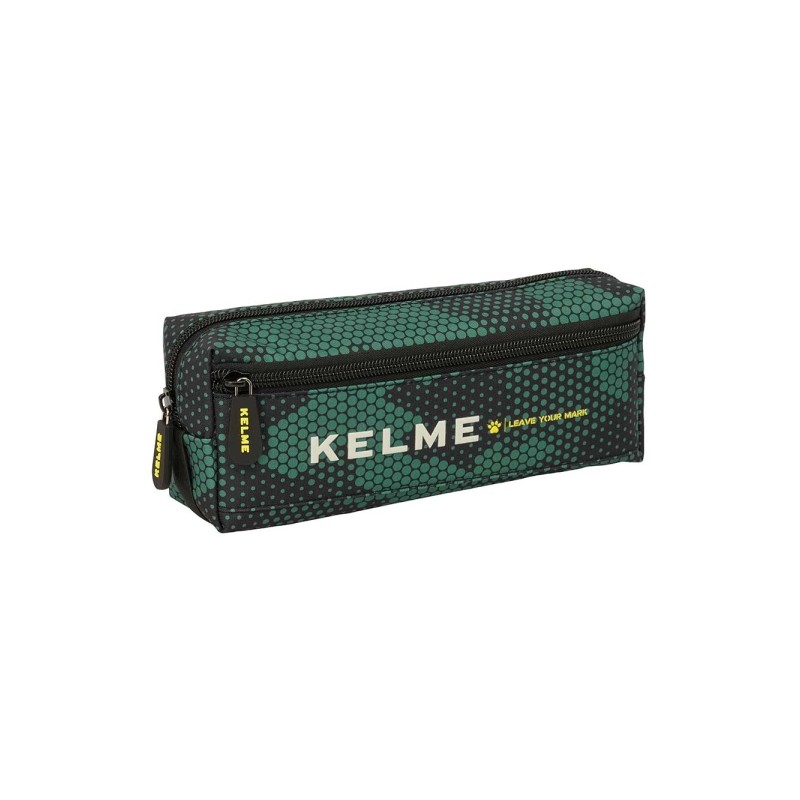 Safta Kelme Camo Borsa portaoggetti - 3 scomparti con cerniera - Elastico - 0.98 L - 220x60x85 mm - Colore verde mimetic