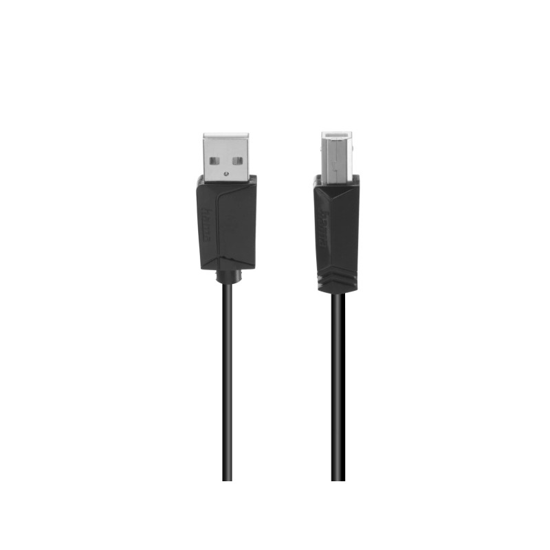 Cavo USB Hama Essential - Lunghezza 3 m - USB-A maschio - USB-B maschio - Velocità fino a 480 Mbps - Doppia schermatura
