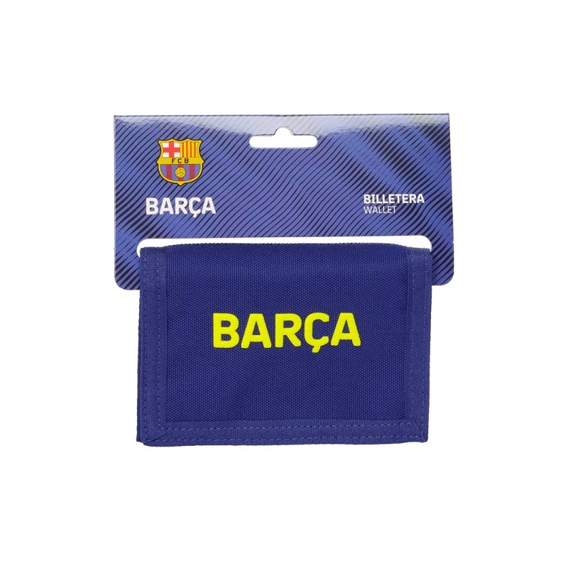 Safta F.C. Barcelona Portamonete - 1 scomparto - Portamonete con cerniera - Chiusura in velcro - 12.5 x 9.5 x 1 cm - Col
