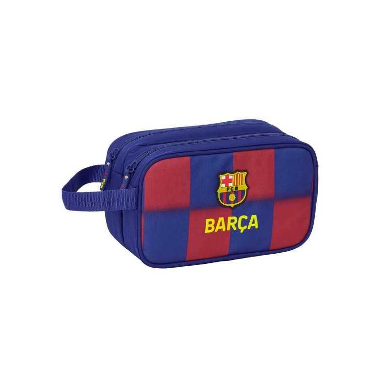 Safta F.C. Barcelona Borsa da viaggio da 5 L - 2 scomparti - Manico - Chiusura a cerniera - 26x15x12.5 cm - Colore: ross