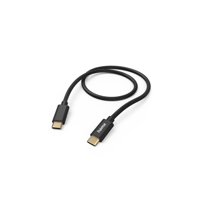 Cavo USB-C in tessuto Hama. maschio - Potenza massima 60 W - Lunghezza 1.5 m - Nylon - Velocità fino a 480 Mbps - Placc