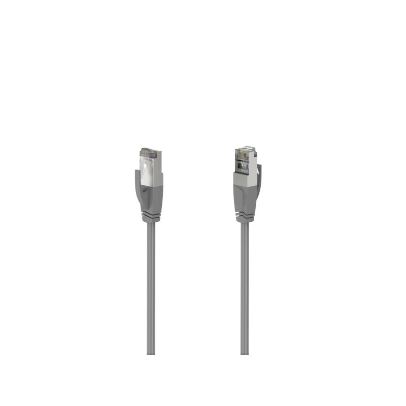 Cavo di rete Hama Essential UTP RJ45 Cat-5e - Lunghezza 1.5 m - Velocità fino a 1 Gbps - Schermato - Colore: grigio