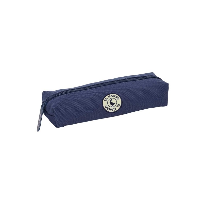 Safta el Ganso Borsa portaoggetti rettangolare in jeans - Elastico posteriore - Cerniera - 22x4x7 cm - Colore blu marino