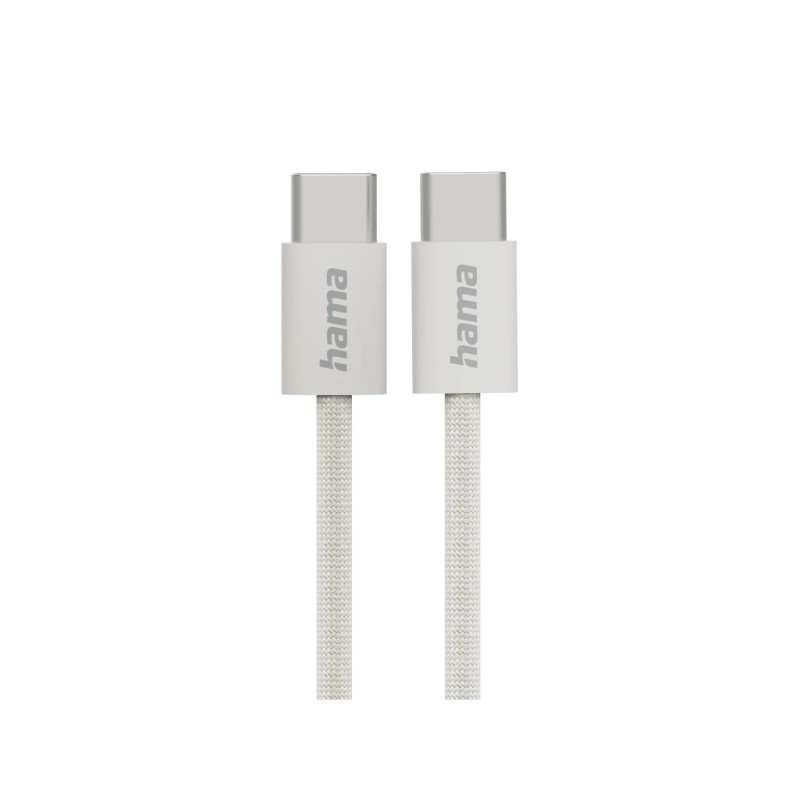 Cavo USB-C in tessuto Hama. maschio - Potenza massima 60 W - Lunghezza 1 m - Nylon - Velocità fino a 480 Mbps - Scherma