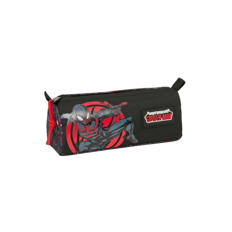 Safta Miles Morales Borsa portaoggetti - Cerniera - 1.20 L - 210x70x80 mm - Colore: nero e rosso