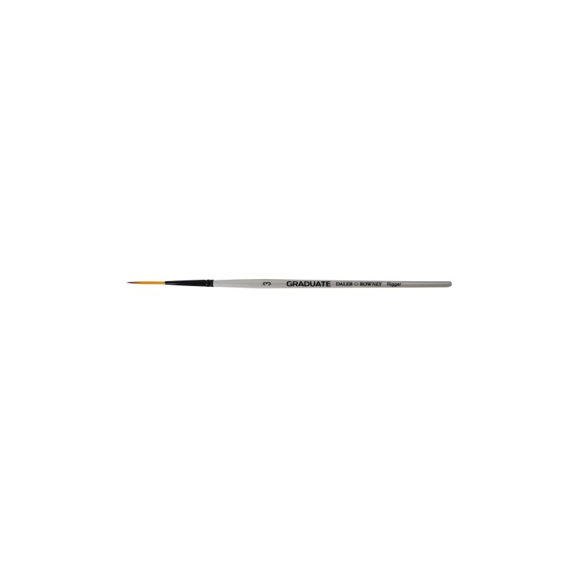Pennello per acquerello Daler Rowney Graduate - Setole sintetiche - Manico corto - Punta extra lunga n. 3
