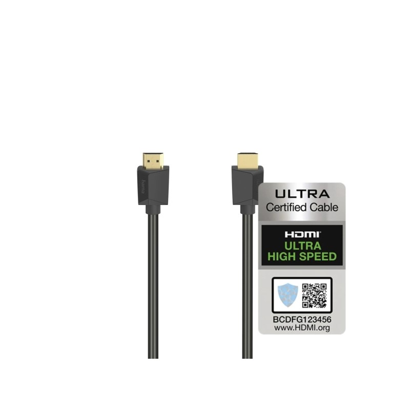 Cavo HDMI 8K Hama Essential maschio - Lunghezza 2 m - Certificato - Supporta eARC - Terminali placcati in oro - Ethernet