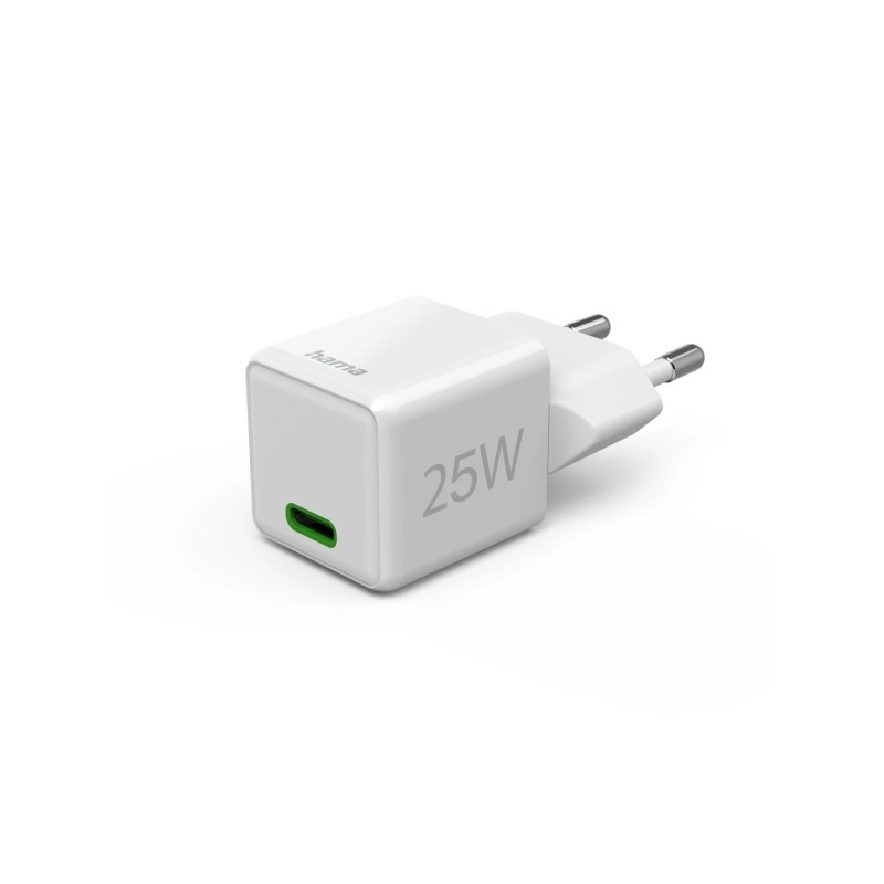 Hama Caricabatterie da muro - Potenza 25 W - USB-C - Power Delivery - Qualcomm - Colore: bianco
