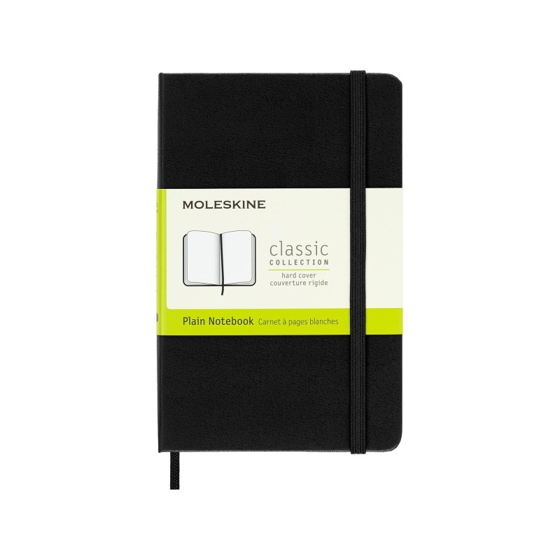 Taccuino Moleskine Classic con copertina rigida - Carta avorio liscia - 70 g/m² - Apertura a 180° - Angoli arrotondati