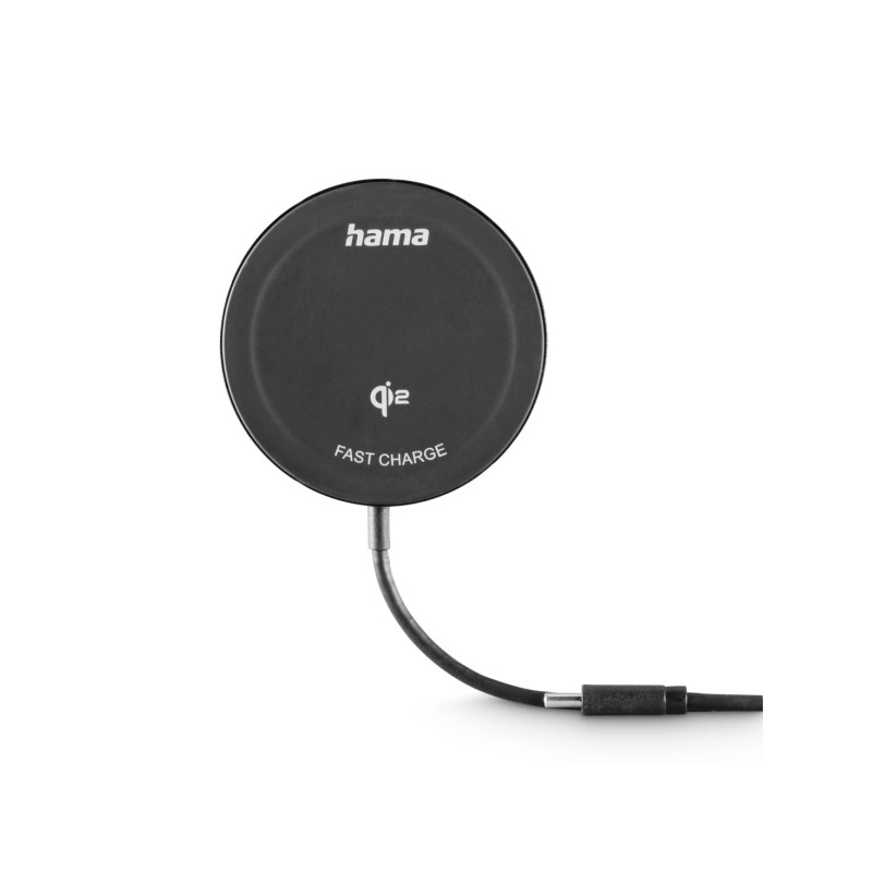 Hama Qi2 Caricabatterie wireless - 15 W - USB-C - Ricarica rapida - Colore: nero