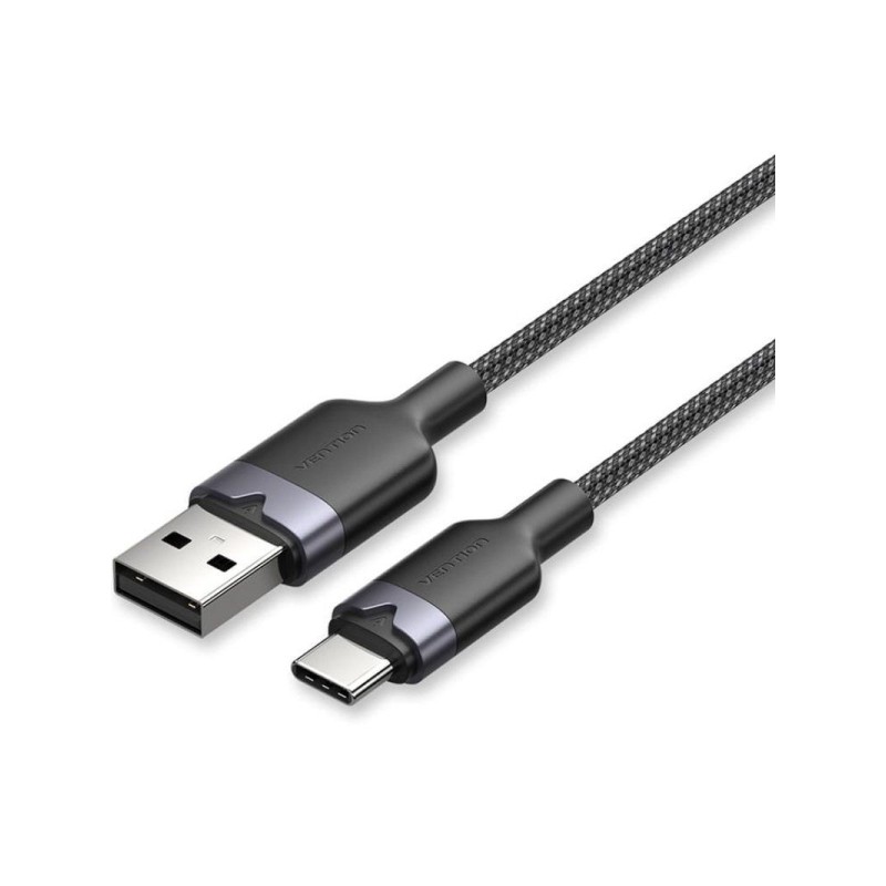 Cavo USB 2.0 Vention - Potenza fino a 60 W - Lunghezza 2 m - USB-A - USB-C - Velocità fino a 480 Mbps - Rivestimento in