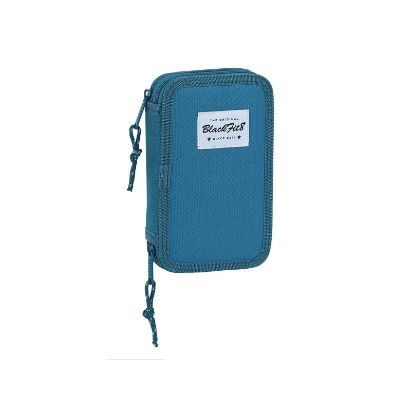 Safta Blackfit8 Egeo Astuccio a due scomparti - 28 pezzi - 1L - Gomma - Matita - Penna a sfera - Temperamatite - 10 colo