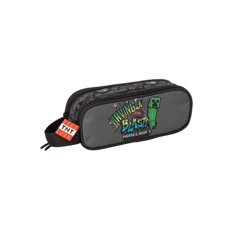Safta Minecraft Graffiti Borsa multiuso - 2 scomparti con cerniera - Manico laterale - Capacità 1 L - 21x8x6 cm - Color