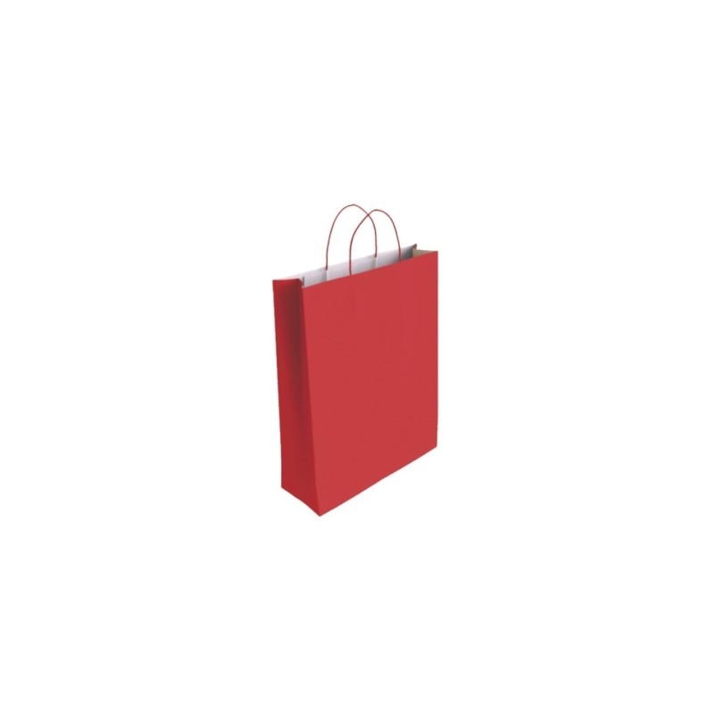 Borsa di carta di cellulosa Bismark - Dimensioni 32x10x24 cm - Colore rosso