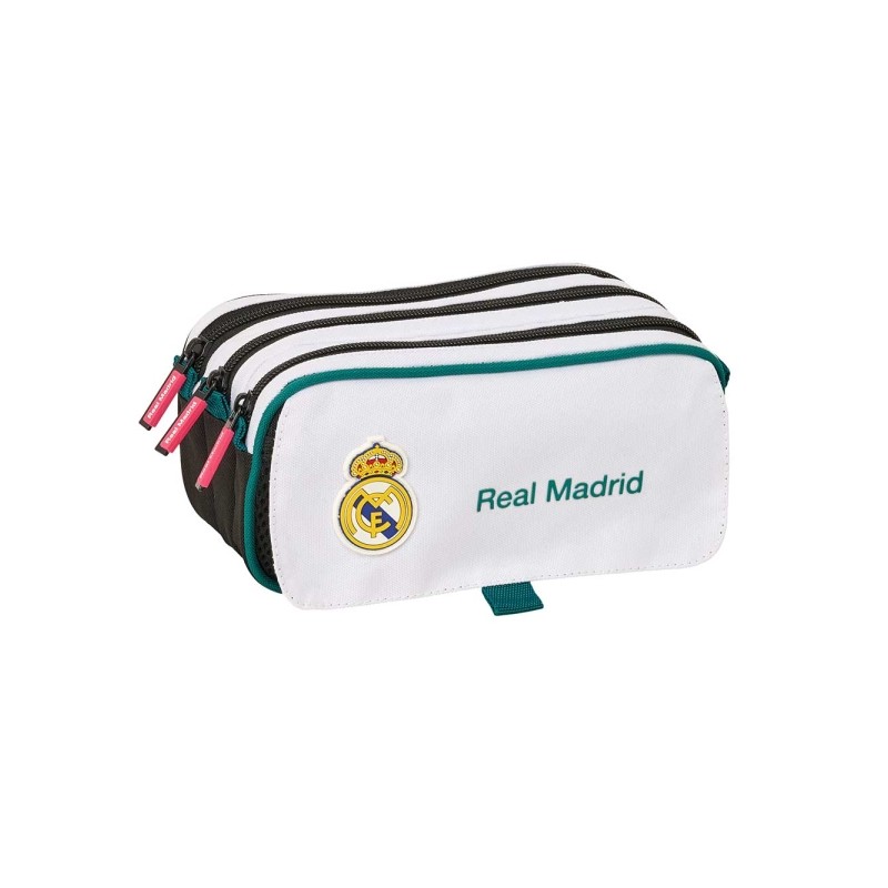 Safta Real Madrid Divisa 26/27 Borsa multiuso - 3 scomparti con cerniera - Cinturino posteriore regolabile - Tasca front