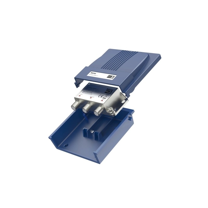 Hama Essential Commutatore 2-1 per antenne - 2 ingressi - 1 uscita - Custodia protettiva - Colore: blu