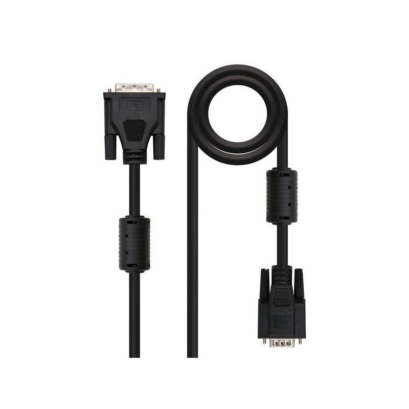 Nanocable Cavo DVI 18+5 maschio - SVGA HDB15 maschio. 5 m - Colore: nero
