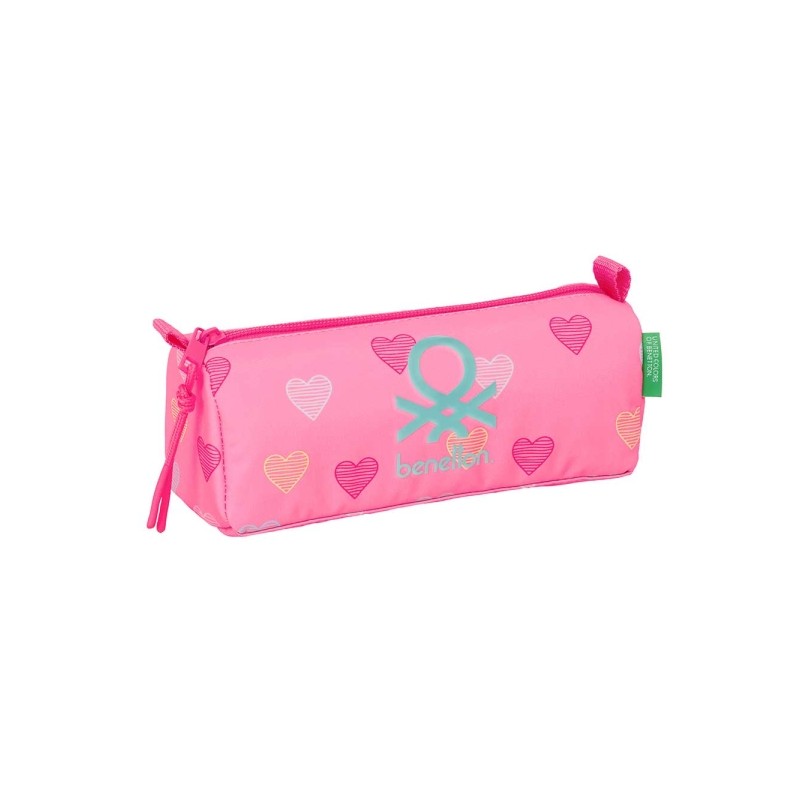 Safta Benetton Heart Borsa multiuso - Cerniera - 1.20 L - 210x70x80 mm - Colore rosa