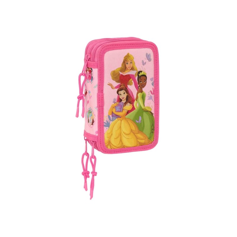 Safta Disney Princesses Astuccio a 3 ripiani - 37 pezzi - 1.3 L - Gomma - Matita - Penne a sfera - Temperamatite - Righe