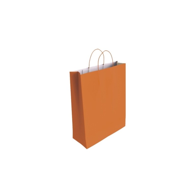 Borsa di carta di cellulosa Bismark - Dimensioni 40x14x32 cm - Colore arancione
