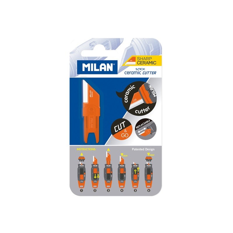 Milan Stick - Lama di ricambio per taglierino - Lama in ceramica - Colore bianco