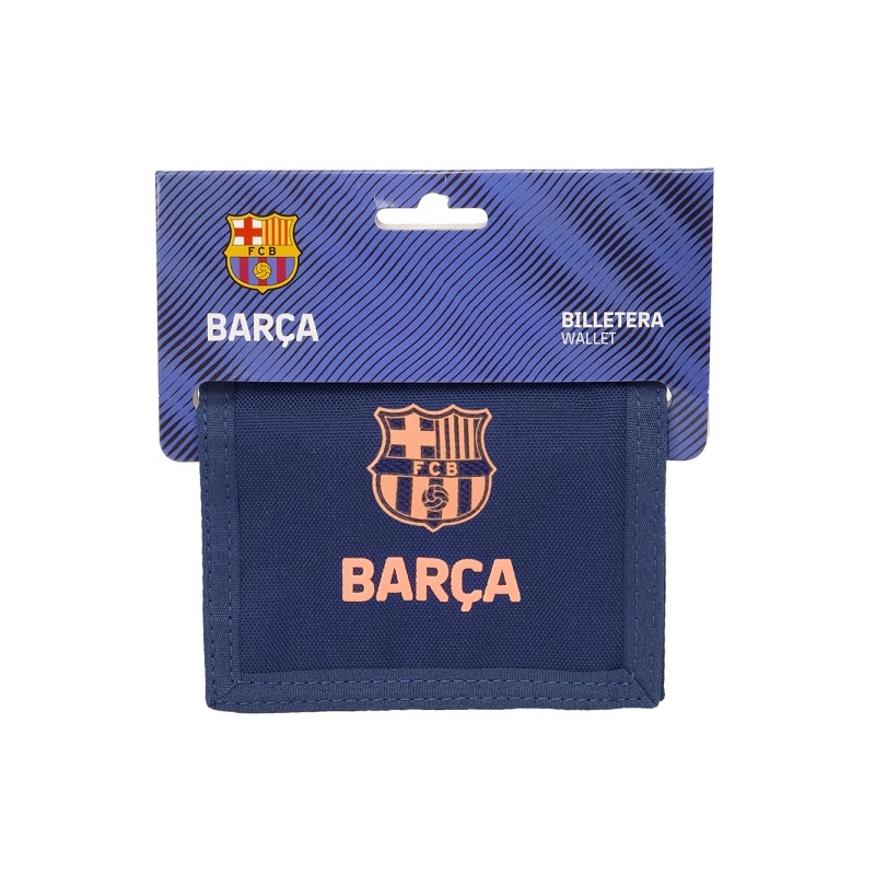 Safta F.C. Barcelona - Seconda divisa - Portafoglio - Da appendere - Chiusura in velcro - Scomparti multipli - Tasca per