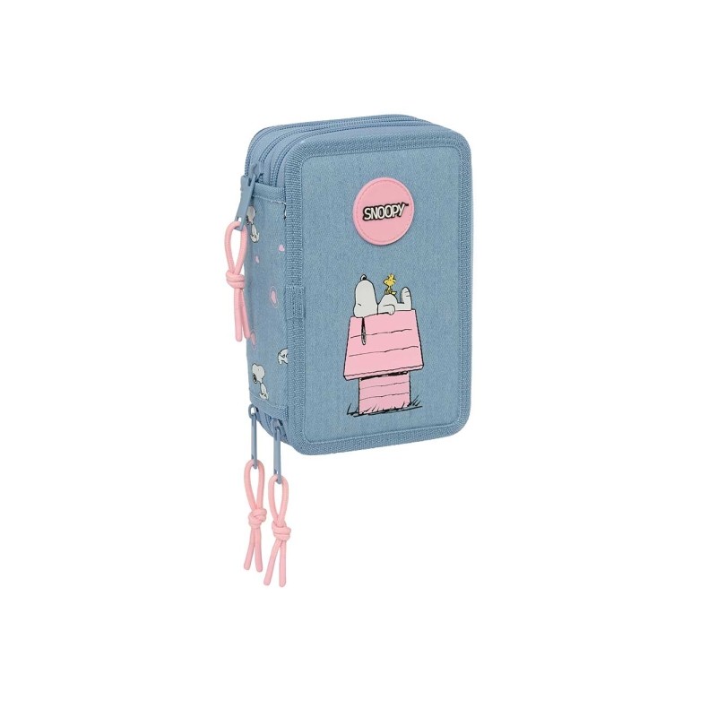 Safta Snoopy Astuccio a 3 ripiani - 37 pezzi - 1.3 L - Gomma - Matita - Penne a sfera - Temperamatite - Righelli - 16 co