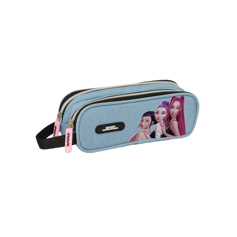 Safta K-Pop Demon Hunters Huntr/X Borsa portaoggetti - 2 scomparti con cerniera - Manico laterale - Capacità 1 L - 21x8