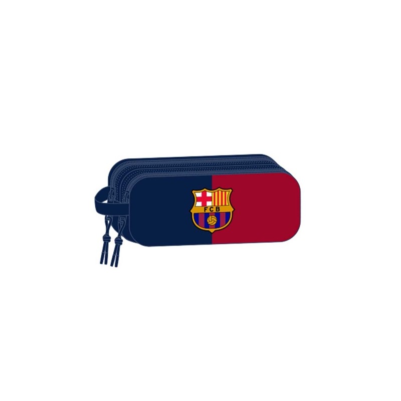 Safta F.C. Barcelona Custodia multiuso 3D da 1 L - 2 scomparti - Chiusura con cerniera - Manico - 21x8x6 cm - Colore: ro