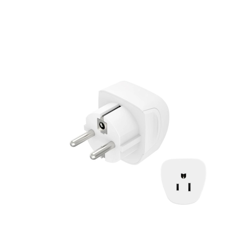 Hama Adattatore da viaggio con presa di tipo E e Schuko - Prese di tipo A e B - Tensione 230-250 V - 5.7 x 5.1 x 5 cm - 