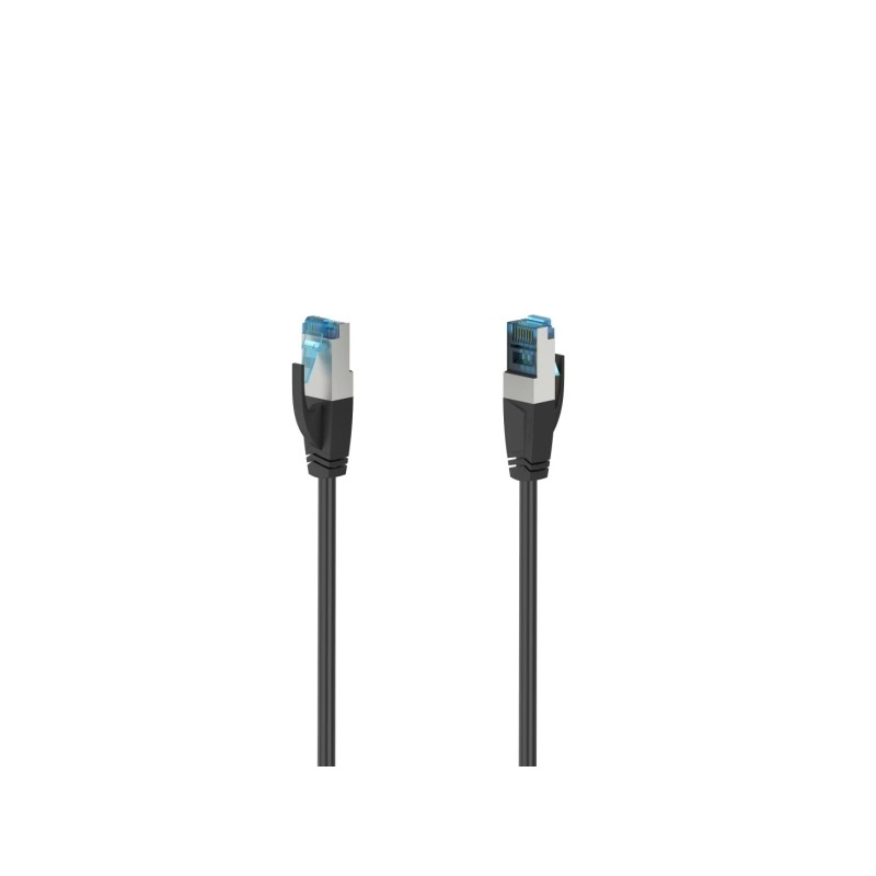 Cavo di rete Hama Essential FTP RJ45 Cat-6a - Lunghezza 5 m - Velocità fino a 10 Gbps - Doppia schermatura - Colore: ne